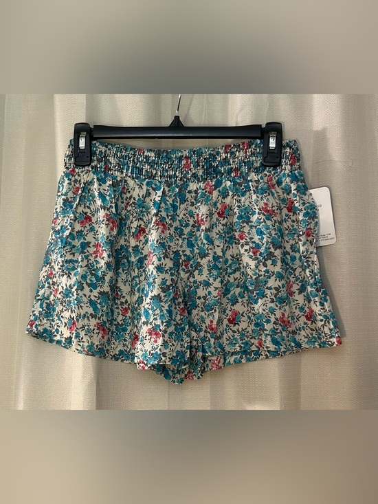 Angie Pants - Angie Floral Smocked High Waisted Shorts